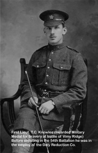 Lieut. T.C. Knowles (photo from Knowles family collection)