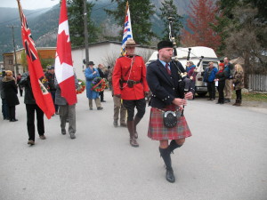 Marching to the Hedley Cenotaph