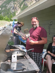 Reuben  at the grill