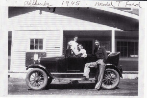 Rollo Ceccon & Friends, With His First Car, 1945 Model T Ford