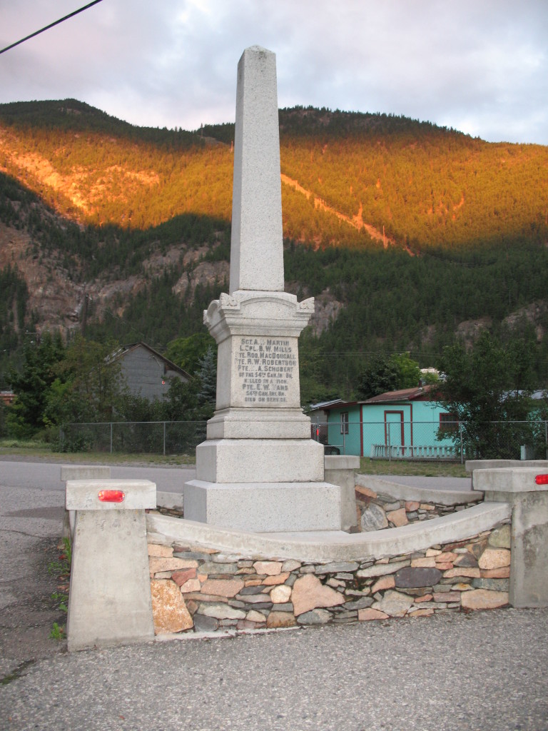 Cenotaph at Hedley, BC