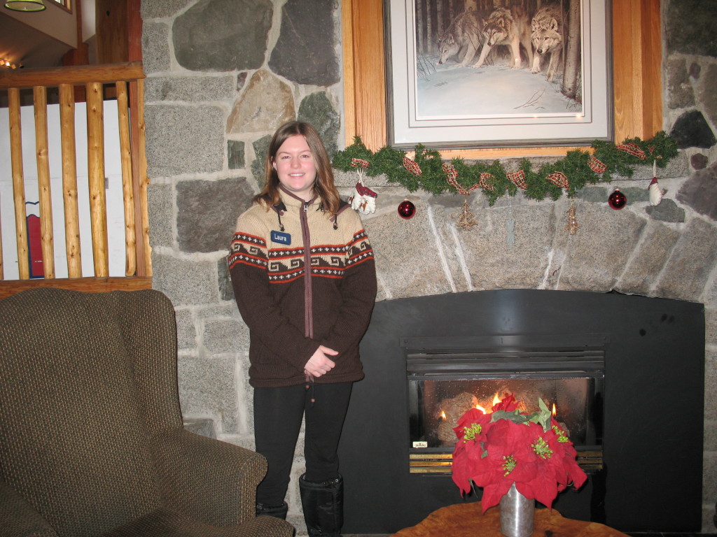 Our friend Laura at Manning Park Lodge