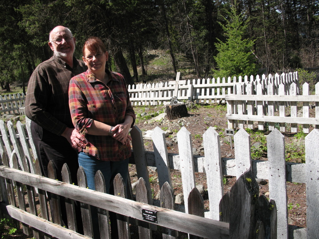 Bob & Diane Sterne at the Granite Creek cemetery.