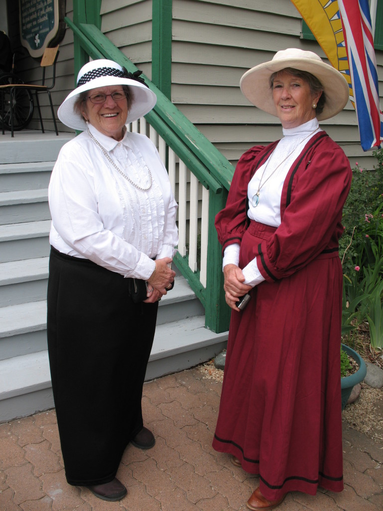 Peggy Terry & Lynn Day in pioneer era dress, helped at this event and are active volunteers in the communily.
