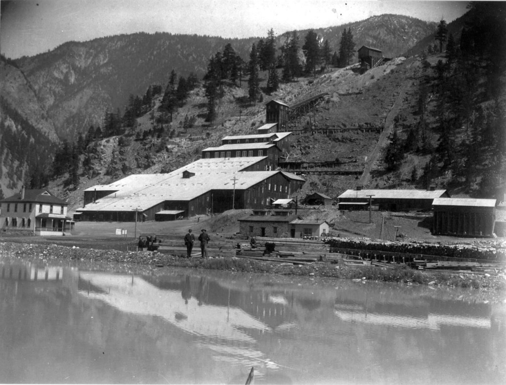 Stamp Mill Complex and Slime Pond, ca. 1910 -  photo courtesy of Hedley  Heritage Museum Society