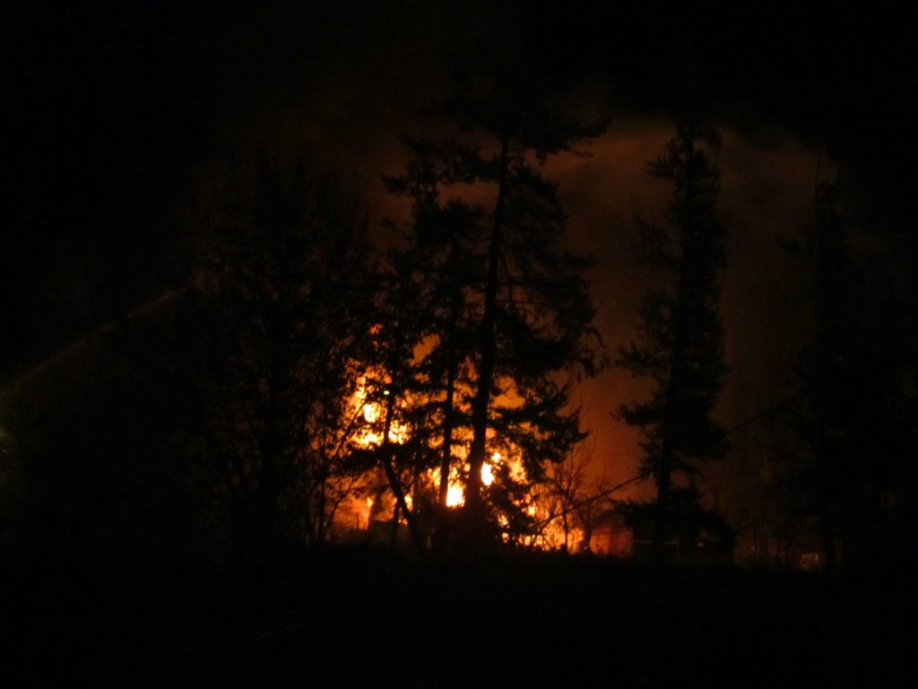 Fire on hospital hill, photo by Gary Lecomte
