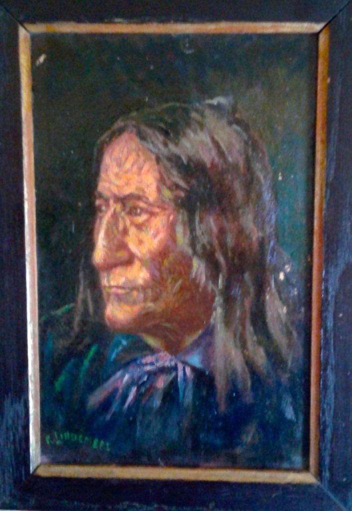 Painting of Chief Crowfoot by Richard Lindemere