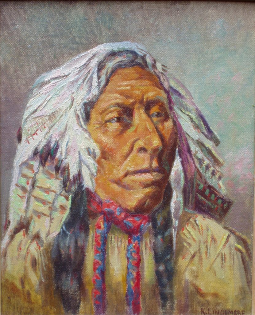 This painting of Chief Poundmaker was created by Richard Lindemere, grandfather of Hedley's Bill Day