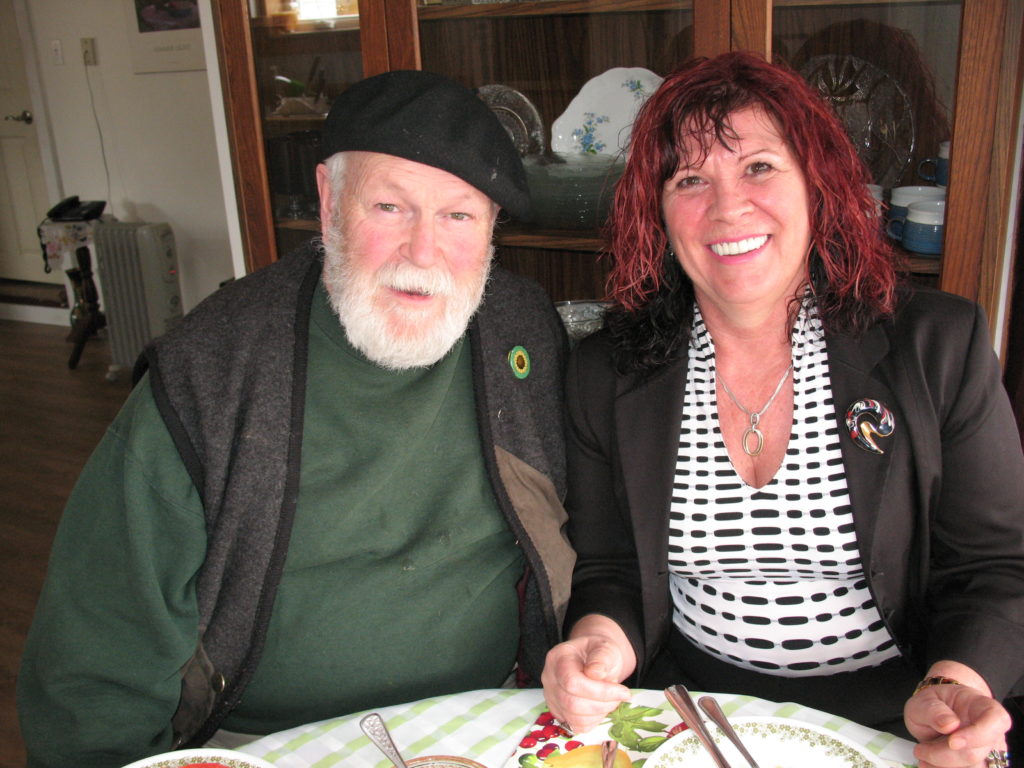 Green Party Candidate Vonnie Lavers with Dave Cursons, Campaign Manager